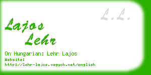 lajos lehr business card